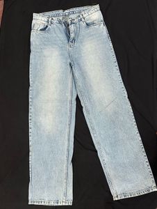 Light Wash Wide Leg Denim Jeans