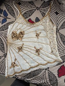 Y2K Embellished Sheer Butterfly Cami Top
