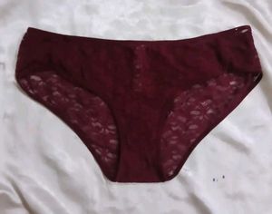 Maroon Lace Briefs