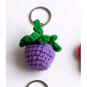 Handmade Crochet Keychain Charms - Set of 6