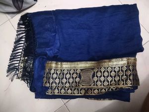 new saree with blouse piece Elegant Royal Blue Sar