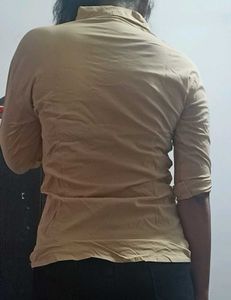Light Yellow Collared Button-Down Shirt