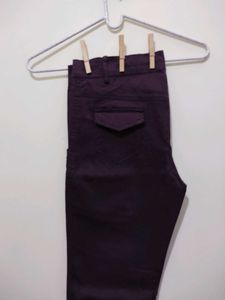 Cottifab Purple Trouser slim or taper fit pant