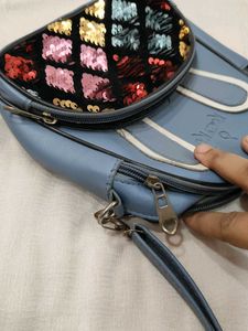 Cute Blue Bunny Backpack
