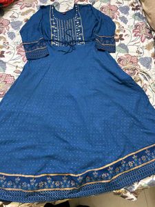 Royal Blue Embroidered Kurta Set