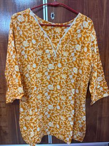 Beautiful Floral Print short kurti