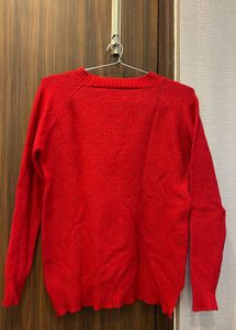 Cozy Red Textured Sweater