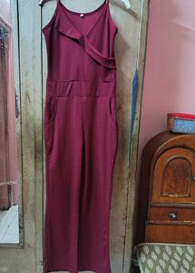 Chic Maroon Jumpsuit