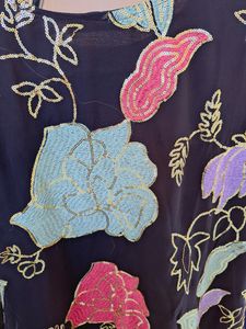 ⚫️ Garara Set Full Embroidered With Bottom Dupata