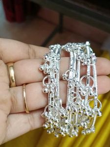 Exquisite Silver Anklets with Bells