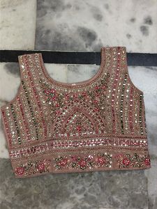 Blush Pink Embroidered Designer Lehenga Set with D