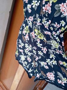 Floral Print Romper with sexy back