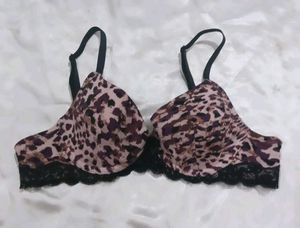 Leopard Print Lace  Bra