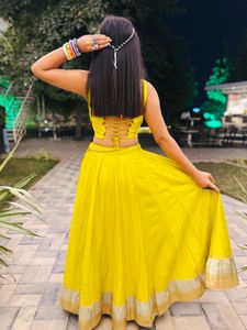 Vibrant Yellow Lehenga Choli Set