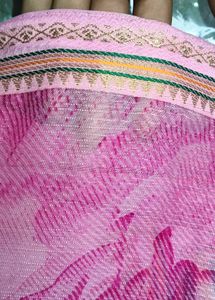 Pink Floral Print Saree