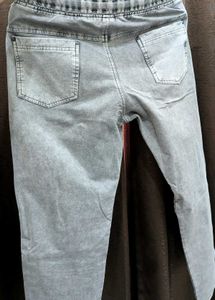 Men's Grey Washed Jogger Jeans