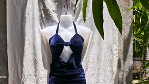 Velvet Bow Cutout Dress