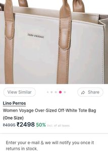 Lino Perros Off-White Tote