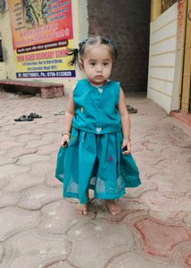 Adorable Teal Blue Dress for Girls