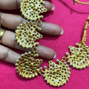 Ethnic Indian Necklace Set with Stones