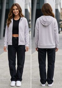 🎀🍀Reebok_Lavender Quilted Zip-Up Hoodie🍀🎀
