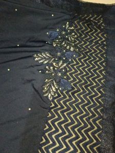 Stylish Blue Printed Saree