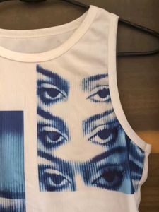 vintage graphic print street style tank top