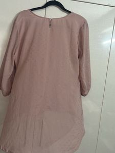 Sheer Pink Embellished Top