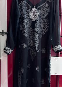 Black Chikankari Kurta