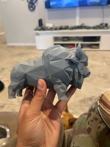 3D Printed Low Poly Bison