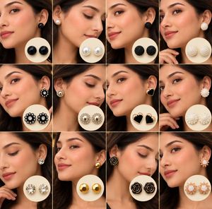 Set of 12 Pairs Stud Earrings