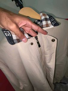 Men's Beige Bomber Jacket