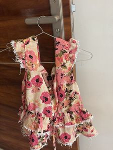 Floral Print Ruffled Blouse