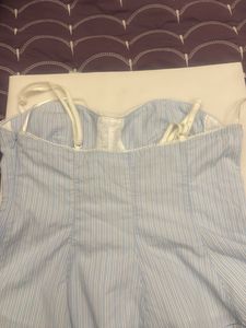 Zara blue striped pretty cami top- corset style