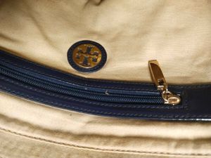 Tory Burch Navy Blue Tote Bag