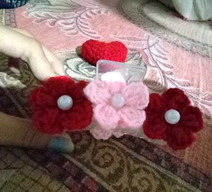 Cute Crochet Flower Hair Claw Clips