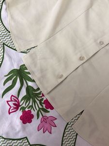 Pale Yellow Collared Short Sleeve Shirt