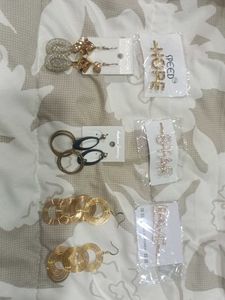 Cmbo Fashionable Earrings Set and hairclips