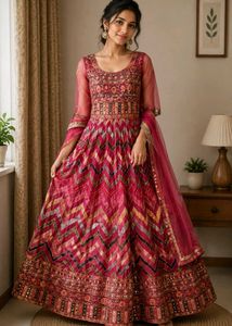 Pink Embroidered Gown