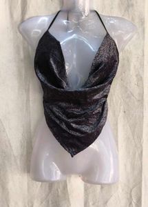 Daring Halter Neck Velvet Top
