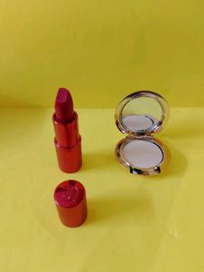 Luxury Red Lipstick &amp; Compact Powder