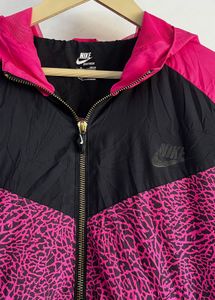 Nike Pink Black Print Track Jacket