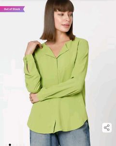 Veromoda lime Green soft Long Sleeve Top