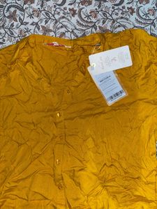 Stylish Yellow Button-Up Top