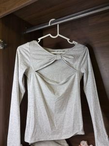Light Grey Long Sleeve Top