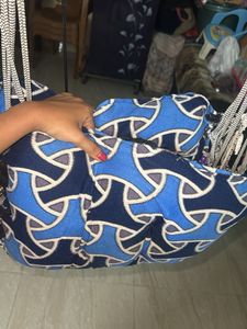 Blue Patterned Baby Swing Seat