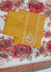 Elegant Embroidered Dress Material