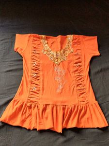 Orange Embellished top