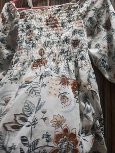 Floral Print Tie-Front Top