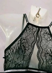 Black Lace Camisole Top
